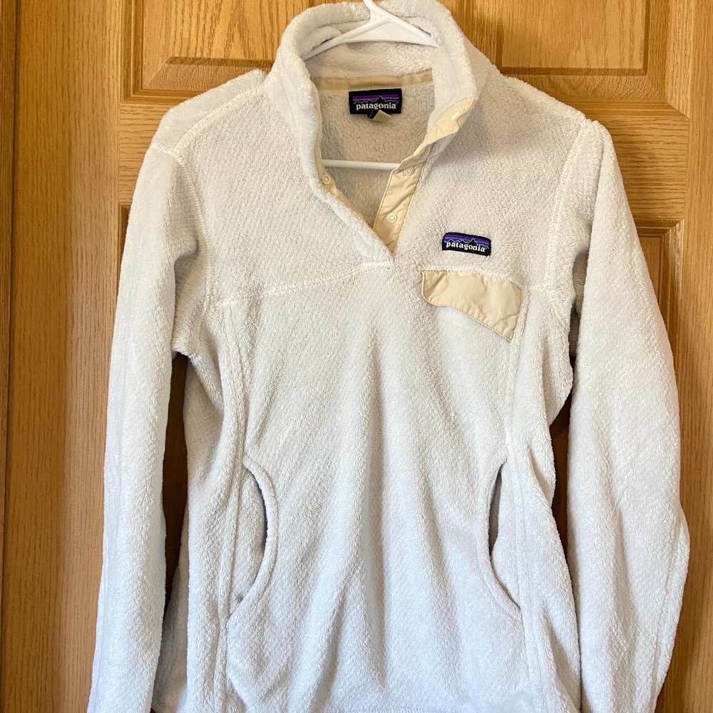 White Patagonia Re-tool Stap-T Fleece Pullover